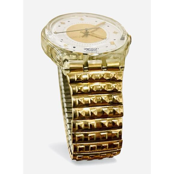 Swatch Watch GOLDEN WALTZ GK142 1992 Standard Gents Designed By Giorgio Gali - Picture 4 of 8